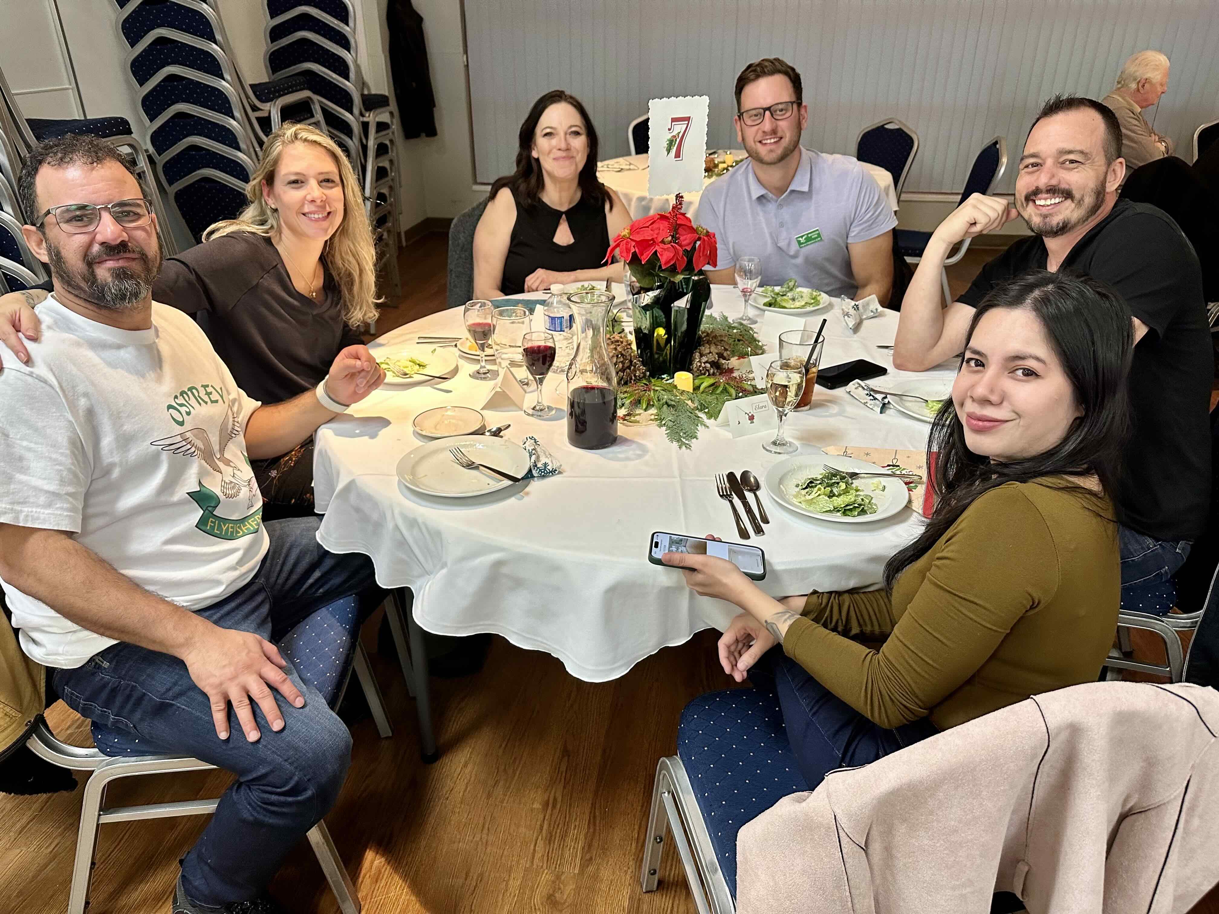 Ospreys and Totems Christmas Dinner